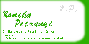 monika petranyi business card